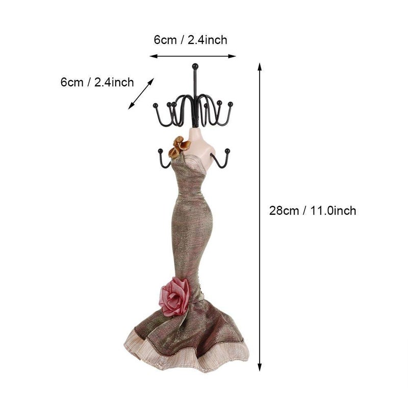 riteu Fashion Jewelry Display Stand, Hanging Jewelry Organizer Holder Human Model For Jewelry Towers - Girls & Women (Small Model) - Image 3
